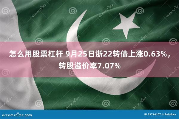 怎么用股票杠杆 9月25日浙22转债上涨0.63%，转股溢价率7.07%