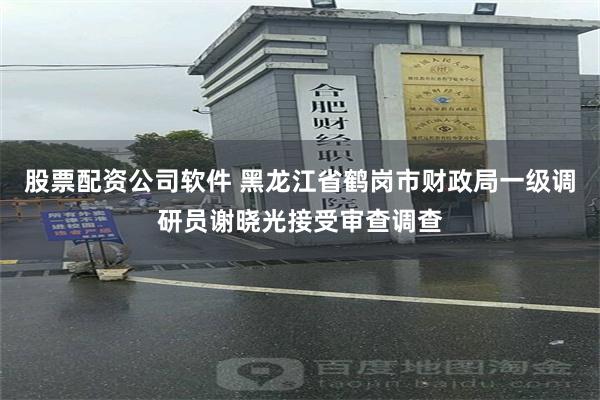 股票配资公司软件 黑龙江省鹤岗市财政局一级调研员谢晓光接受审查调查