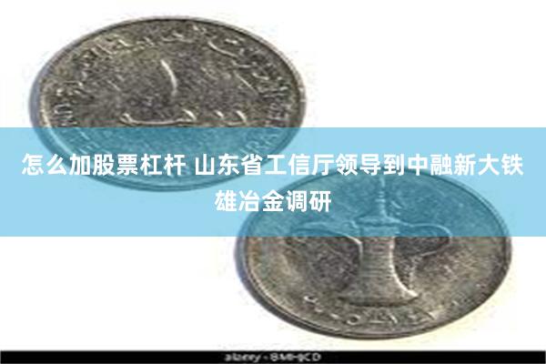 怎么加股票杠杆 山东省工信厅领导到中融新大铁雄冶金调研