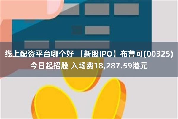 线上配资平台哪个好 【新股IPO】布鲁可(00325)今日起招股 入场费18,287.59港元