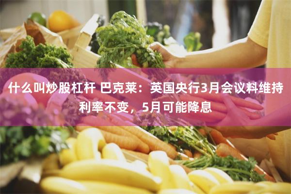 什么叫炒股杠杆 巴克莱：英国央行3月会议料维持利率不变，5月可能降息